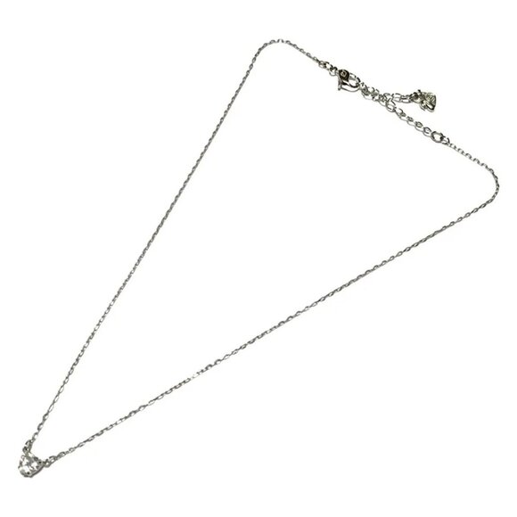 Auth SWAROVSKI - Silver Clear Hardware Swarovski Crystal Necklace - Picture 2 of 4